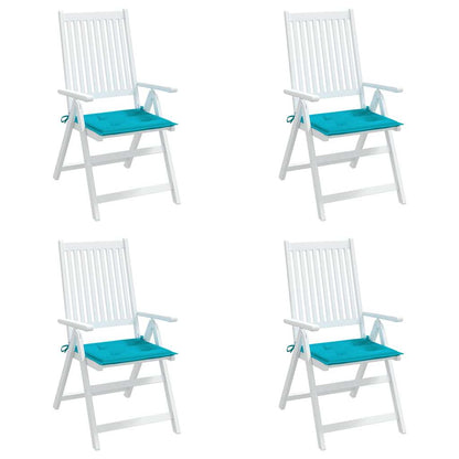 Gartenstuhl-Kissen 4 Stk. Türkis 50x50x4 cm Stoff