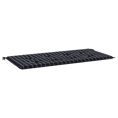 Gartenbank-Auflage Schwarz Karomuster 100x50x4 cm Oxford-Gewebe