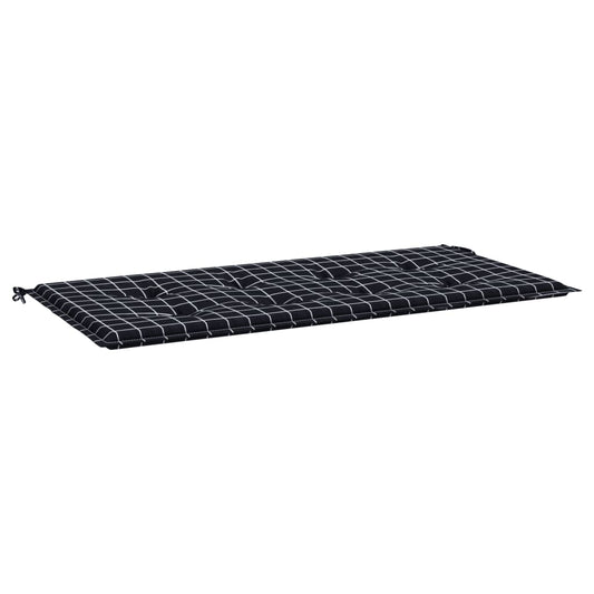 Gartenbank-Auflage Schwarz Karomuster 100x50x4 cm Oxford-Gewebe