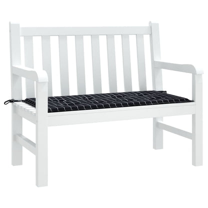 Gartenbank-Auflage Schwarz Karomuster 100x50x4 cm Oxford-Gewebe