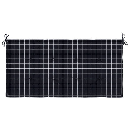 Gartenbank-Auflage Schwarz Karomuster 100x50x4 cm Oxford-Gewebe