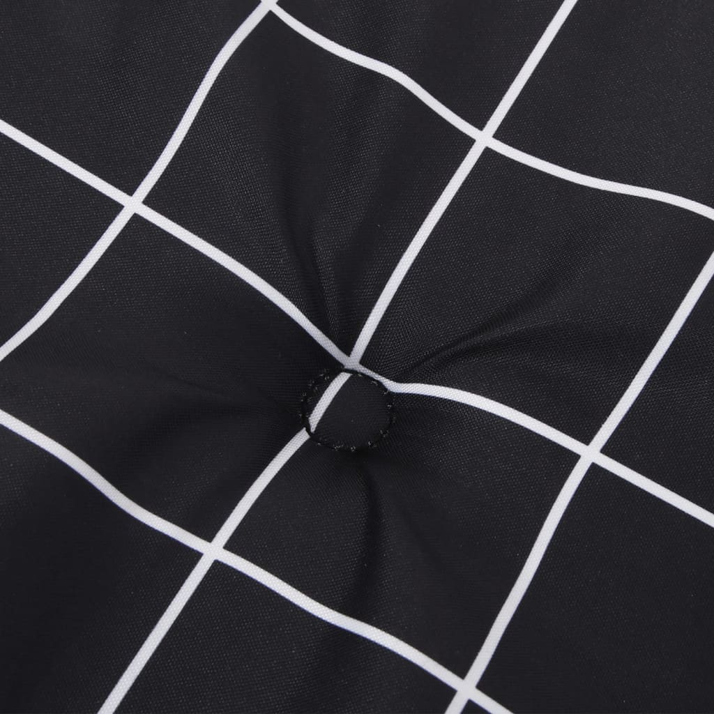 Gartenbank-Auflage Schwarz Karomuster 100x50x4 cm Oxford-Gewebe