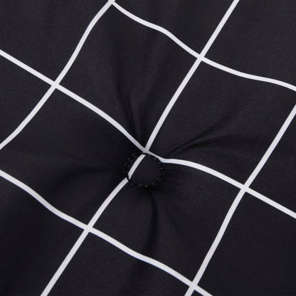 Gartenbank-Auflage Schwarz Karomuster 100x50x4 cm Oxford-Gewebe