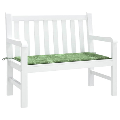 Gartenbank-Auflage Blattmuster 100x50x4 cm Oxford-Gewebe