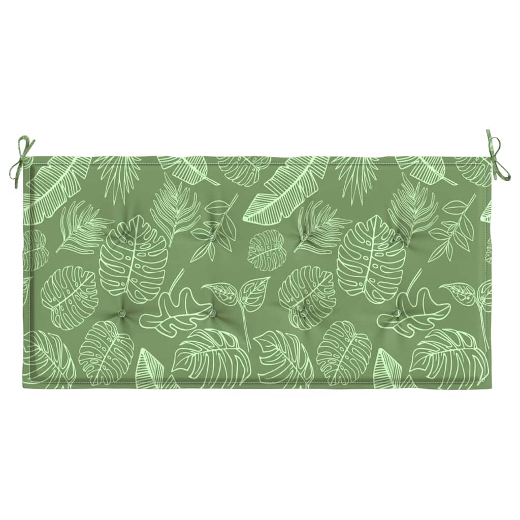 Gartenbank-Auflage Blattmuster 100x50x4 cm Oxford-Gewebe