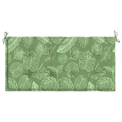 Gartenbank-Auflage Blattmuster 100x50x4 cm Oxford-Gewebe