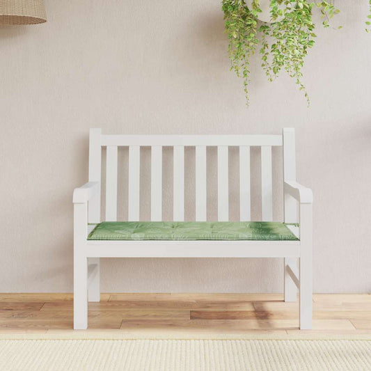 Gartenbank-Auflage Blattmuster 100x50x4 cm Oxford-Gewebe