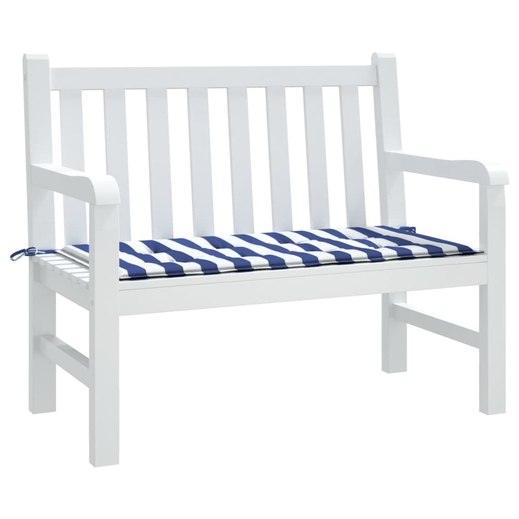 Gartenbank-Auflage Blau&Weiß Gestreift 120x50x4 Oxford-Gewebe