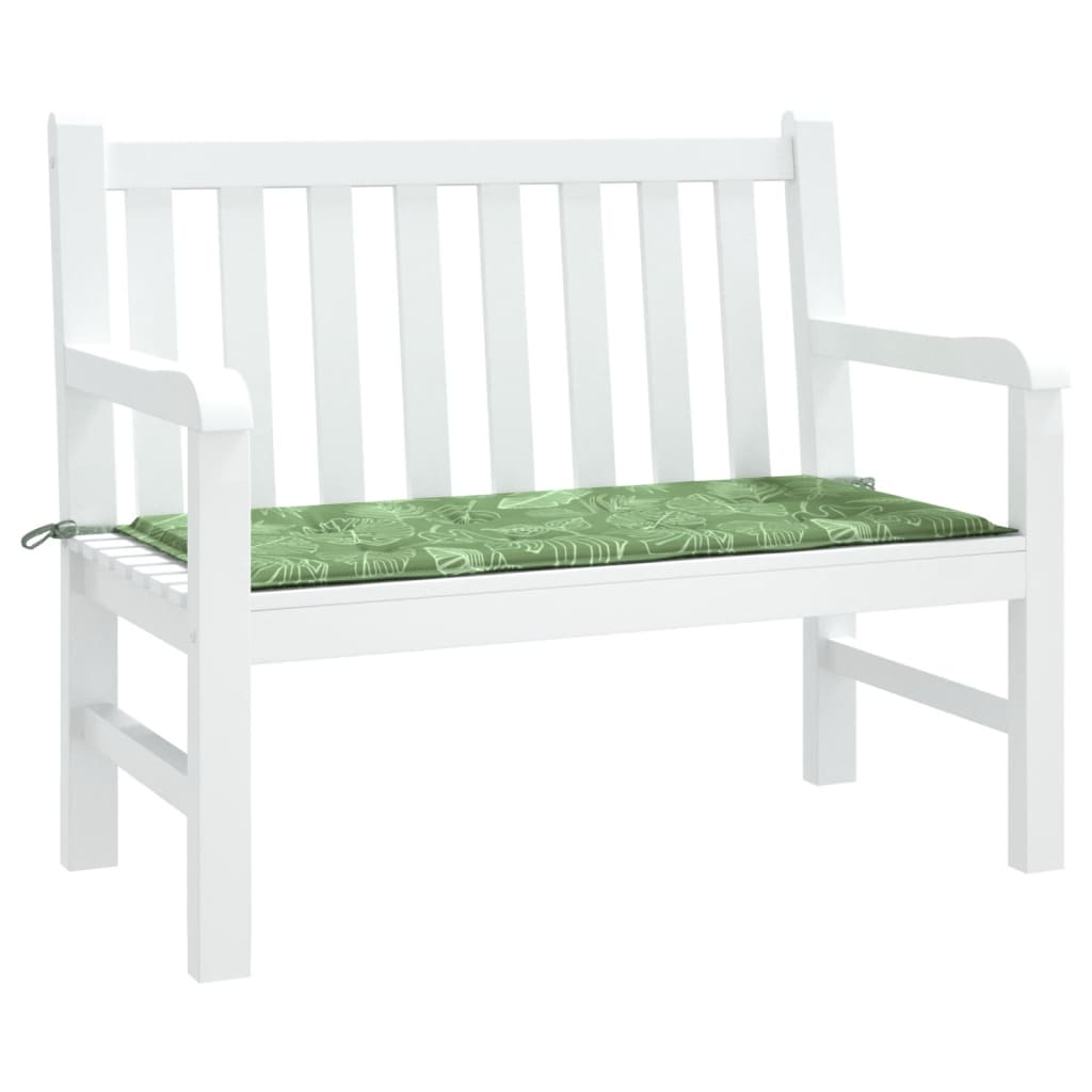 Gartenbank-Auflage Blattmuster 120x50x4 cm Oxford-Gewebe