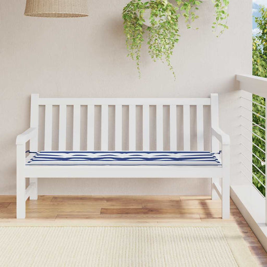 Gartenbank-Auflage Blau&Weiß Gestreift 150x50x4cm Oxford-Gewebe