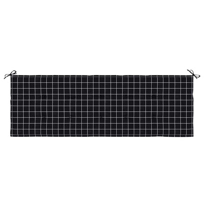 Gartenbank-Auflage Schwarz Karomuster 150x50x4 cm Oxford-Gewebe