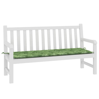 Gartenbank-Auflage Blattmuster 150x50x4 cm Oxford-Gewebe
