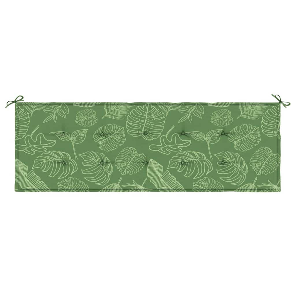 Gartenbank-Auflage Blattmuster 150x50x4 cm Oxford-Gewebe