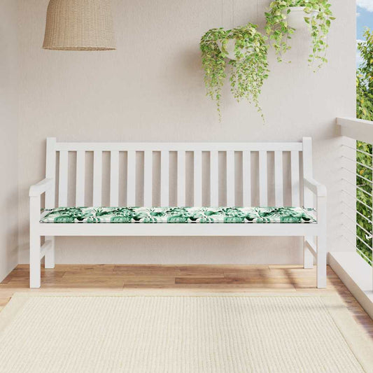 Gartenbank-Kissen Floral Grün 180 x 50 x 4 cm Oxford Stoff
