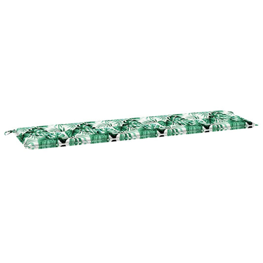 Gartenbank-Kissen Floral Grün 180 x 50 x 4 cm Oxford Stoff