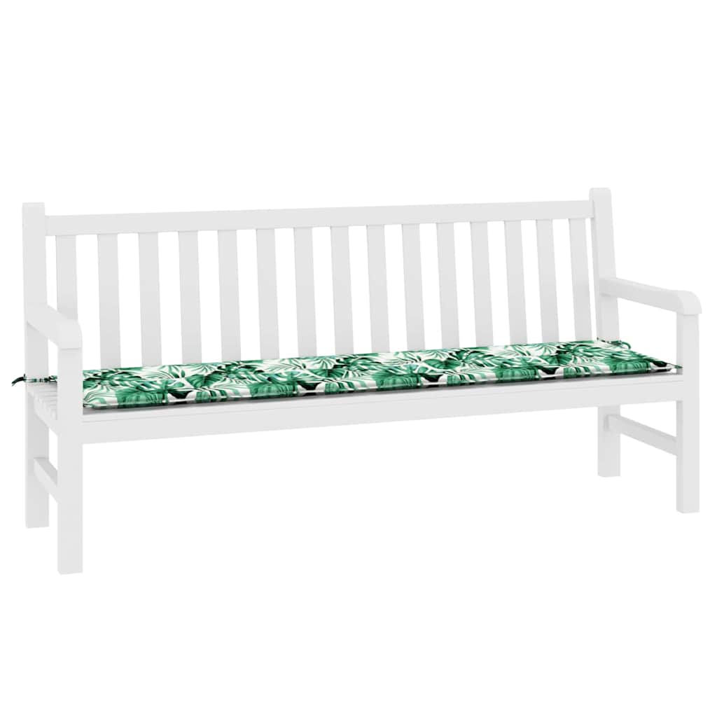 Gartenbank-Kissen Floral Grün 180 x 50 x 4 cm Oxford Stoff