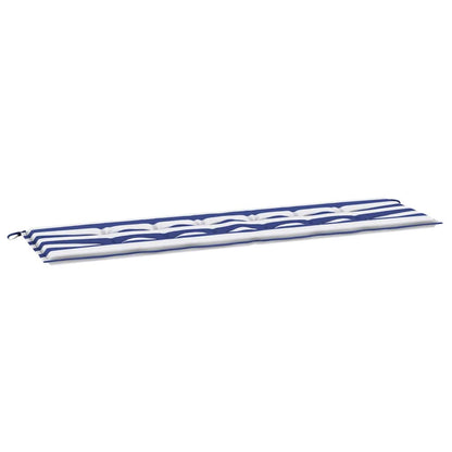 Gartenbank-Kissen Blau und weiß 180 x 50 x 4 cm Oxford Stoff