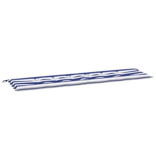 Gartenbank-Kissen Blau und weiß 180 x 50 x 4 cm Oxford Stoff