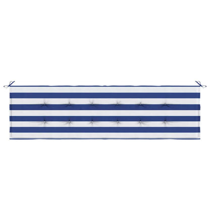 Gartenbank-Kissen Blau und weiß 180 x 50 x 4 cm Oxford Stoff