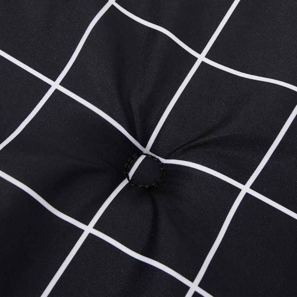 Gartenbank-Kissen Plaid Schwarz 180 x 50 x 4 cm Oxford Stoff