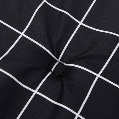 Gartenbank-Kissen Plaid Schwarz 180 x 50 x 4 cm Oxford Stoff