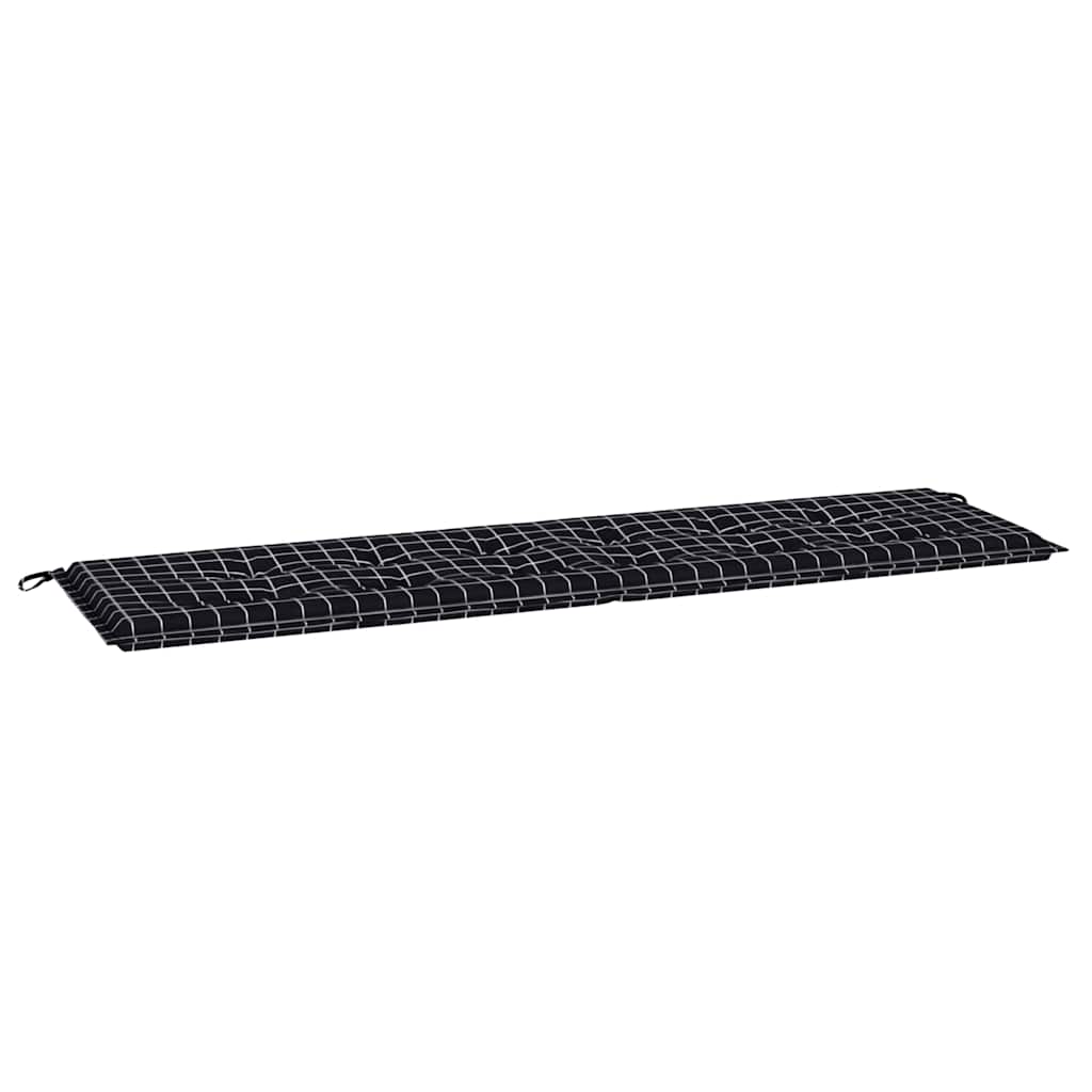 Gartenbank-Kissen Plaid Schwarz 180 x 50 x 4 cm Oxford Stoff