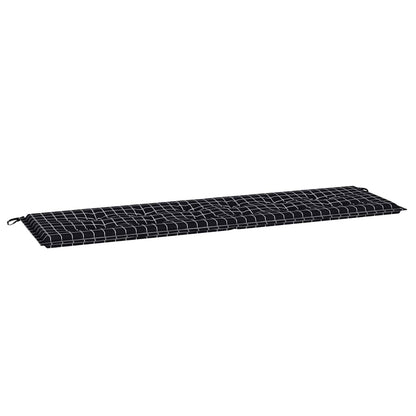 Gartenbank-Kissen Plaid Schwarz 180 x 50 x 4 cm Oxford Stoff