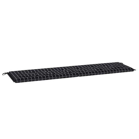 Gartenbank-Kissen Plaid Schwarz 180 x 50 x 4 cm Oxford Stoff
