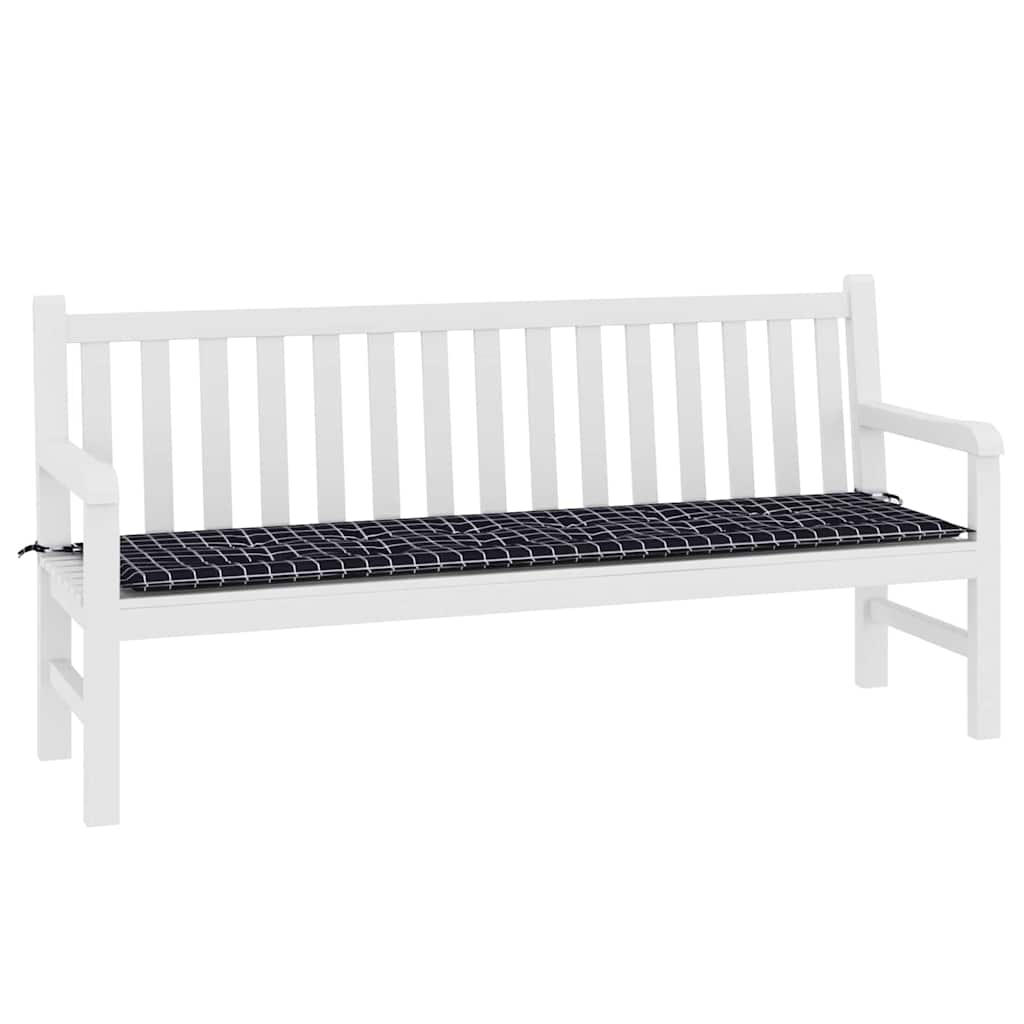 Gartenbank-Kissen Plaid Schwarz 180 x 50 x 4 cm Oxford Stoff