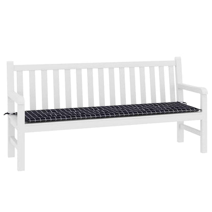 Gartenbank-Kissen Plaid Schwarz 180 x 50 x 4 cm Oxford Stoff