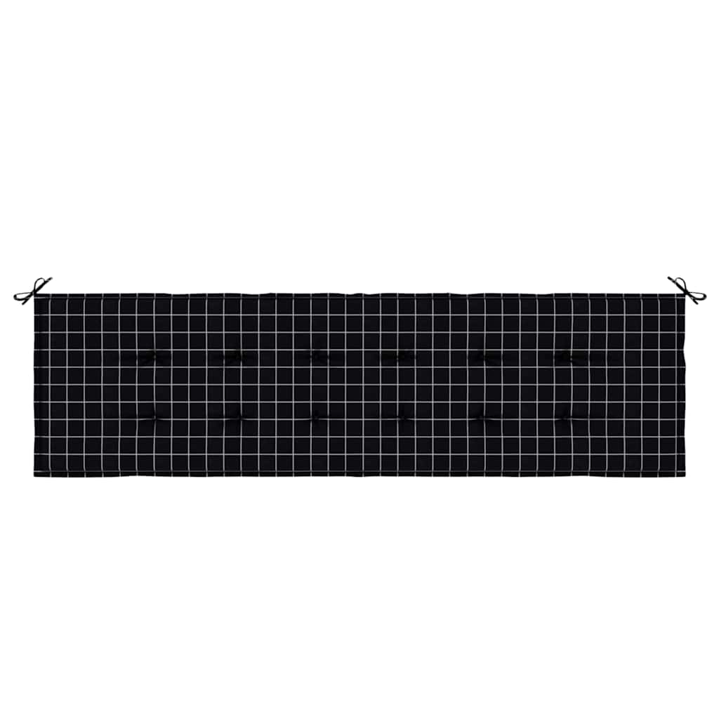 Gartenbank-Kissen Plaid Schwarz 180 x 50 x 4 cm Oxford Stoff