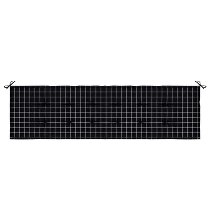 Gartenbank-Kissen Plaid Schwarz 180 x 50 x 4 cm Oxford Stoff