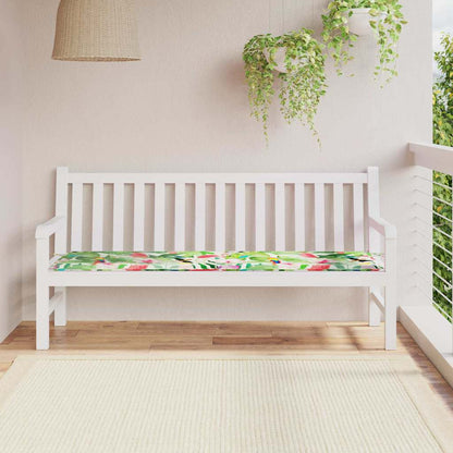 Gartenbank-Kissen Grün und pink 180 x 50 x 4 cm Oxford Stoff