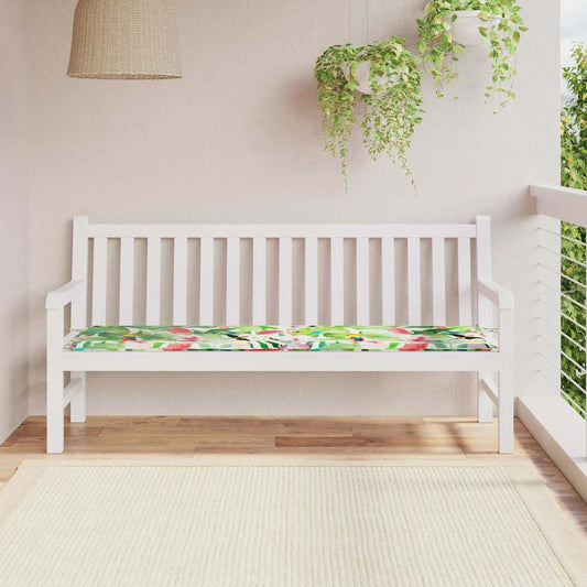 Gartenbank-Kissen Grün und pink 180 x 50 x 4 cm Oxford Stoff