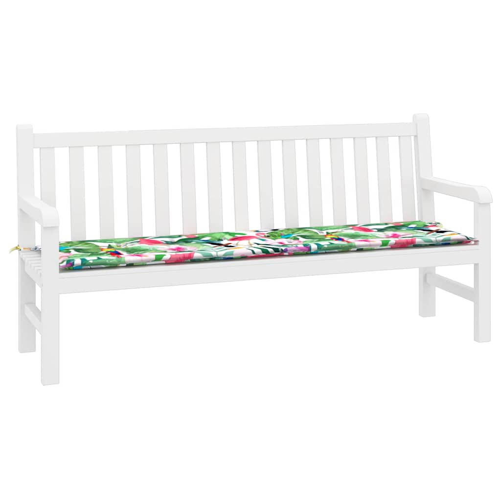 Gartenbank-Kissen Grün und pink 180 x 50 x 4 cm Oxford Stoff