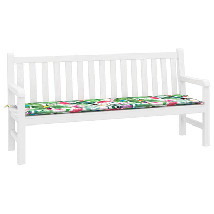 Gartenbank-Kissen Grün und pink 180 x 50 x 4 cm Oxford Stoff