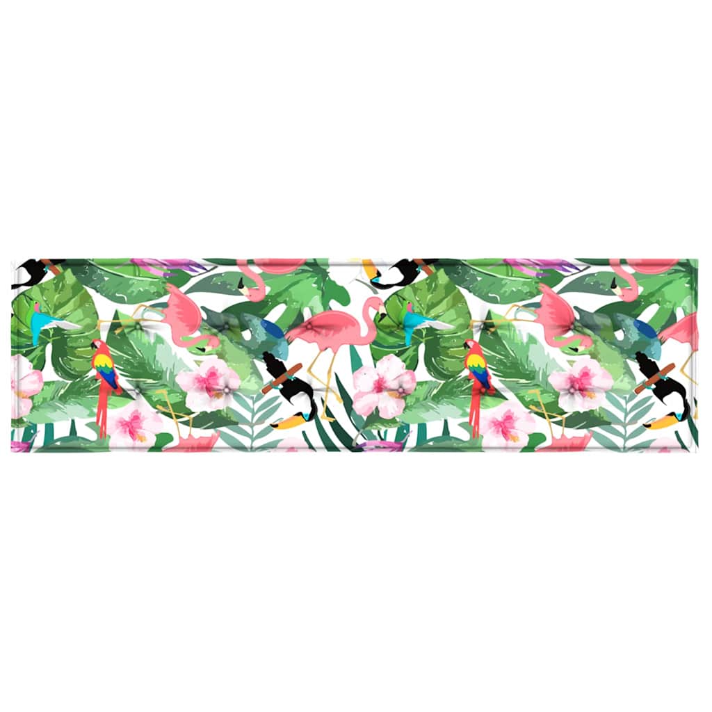 Gartenbank-Kissen Grün und pink 180 x 50 x 4 cm Oxford Stoff