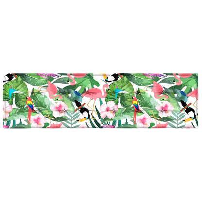 Gartenbank-Kissen Grün und pink 180 x 50 x 4 cm Oxford Stoff