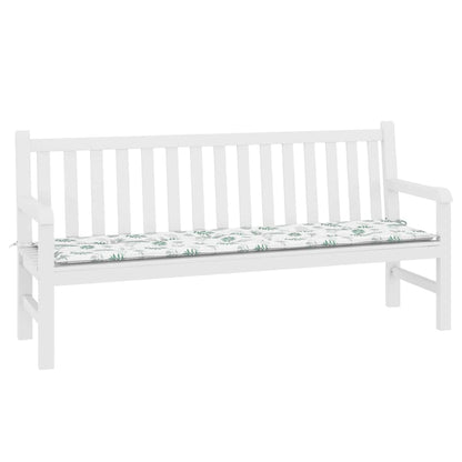 Gartenbank-Kissen Weiß und grün 180 x 50 x 4 cm Oxford Stoff