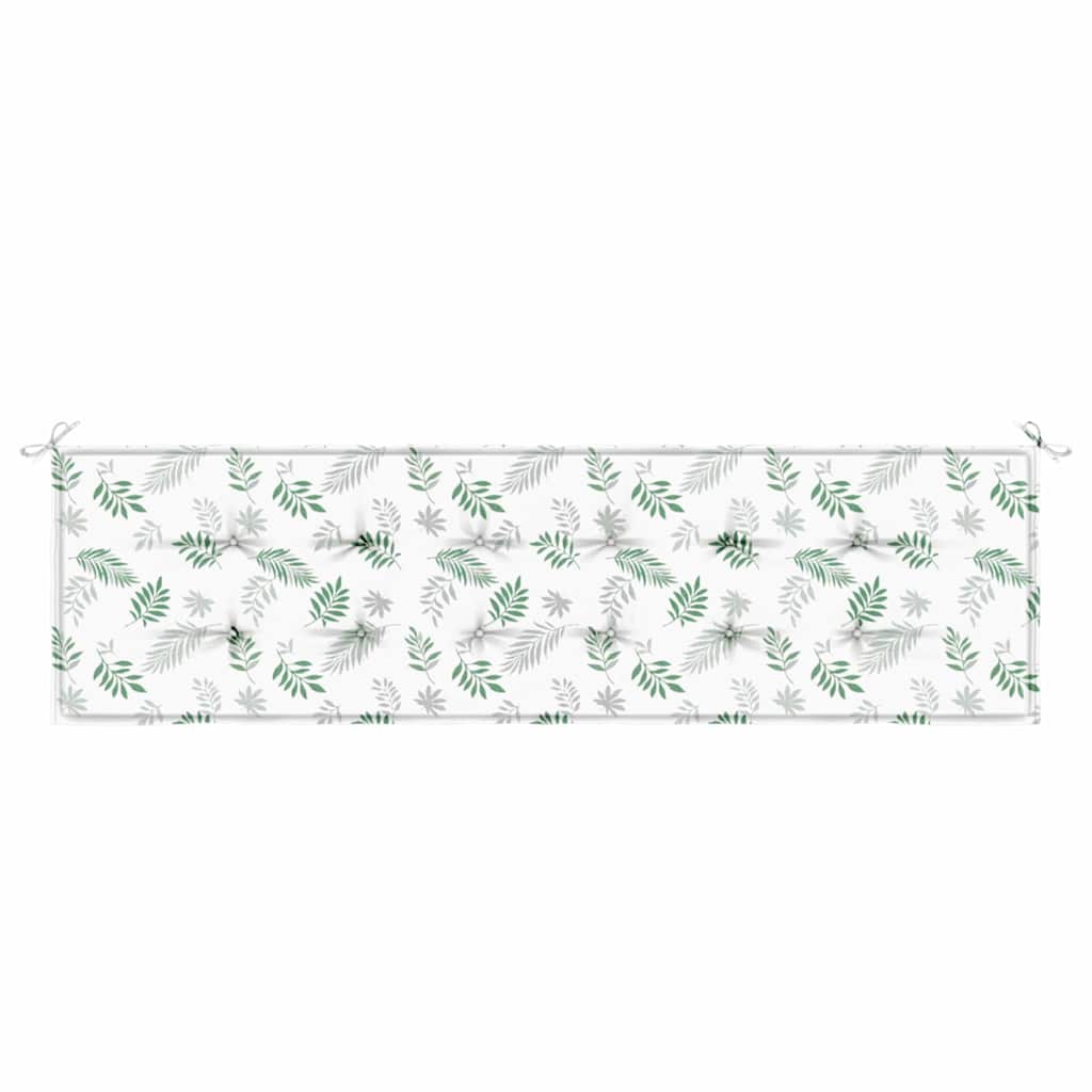 Gartenbank-Kissen Weiß und grün 180 x 50 x 4 cm Oxford Stoff