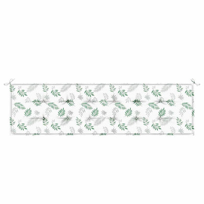 Gartenbank-Kissen Weiß und grün 180 x 50 x 4 cm Oxford Stoff