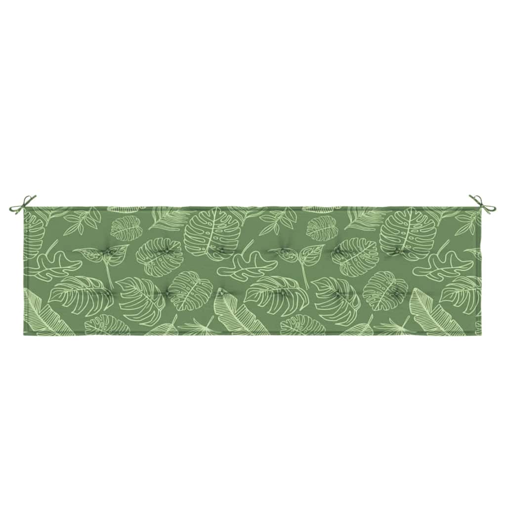 Gartenbank-Kissen Floral Grün 180 x 50 x 4 cm Oxford Stoff