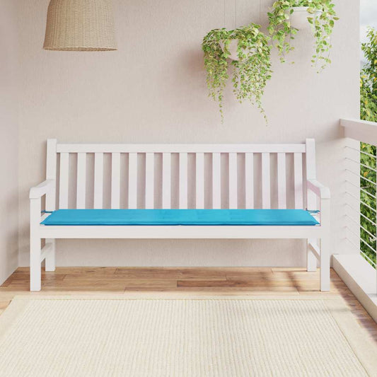 Gartenbank-Kissen Türkis 180 x 50 x 4 cm Oxford Stoff