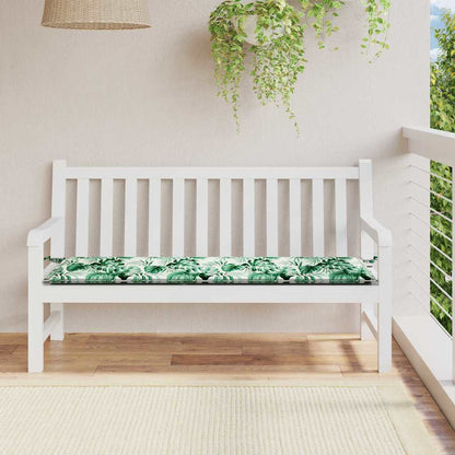 Gartenbank-Kissen Floral Grün 200 x 50 x 4 cm Oxford Stoff