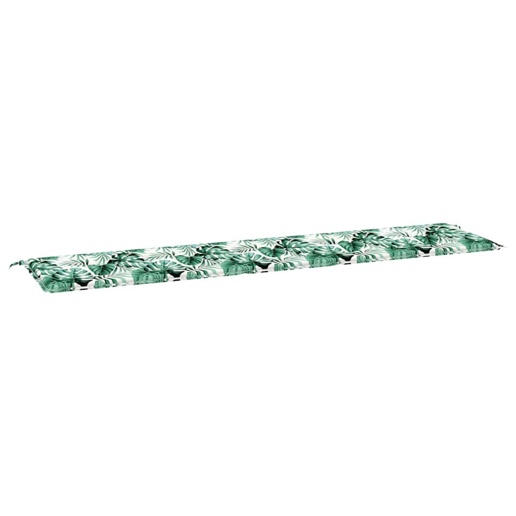 Gartenbank-Kissen Floral Grün 200 x 50 x 4 cm Oxford Stoff