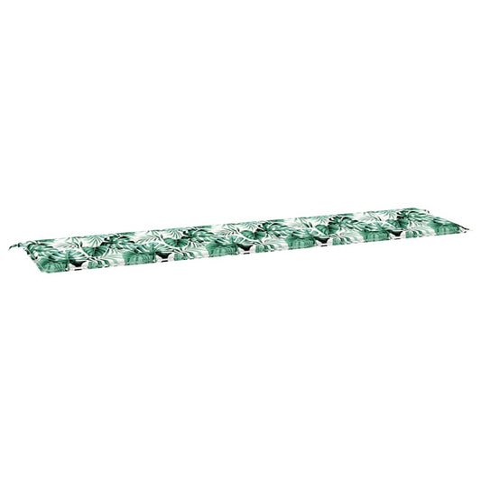Gartenbank-Kissen Floral Grün 200 x 50 x 4 cm Oxford Stoff