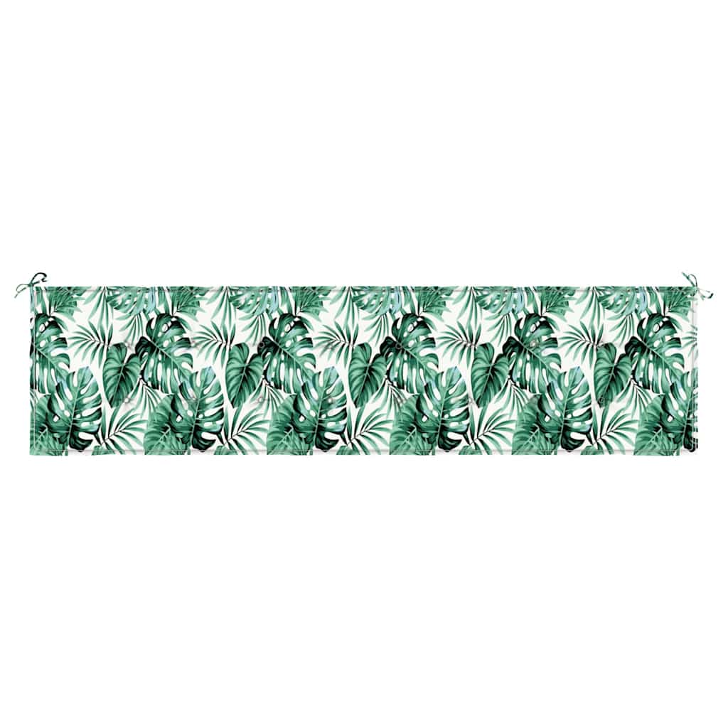 Gartenbank-Kissen Floral Grün 200 x 50 x 4 cm Oxford Stoff