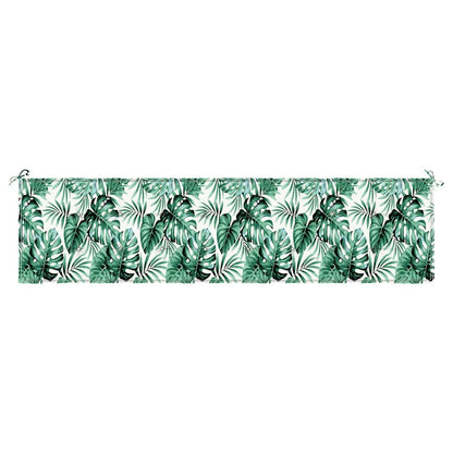 Gartenbank-Kissen Floral Grün 200 x 50 x 4 cm Oxford Stoff