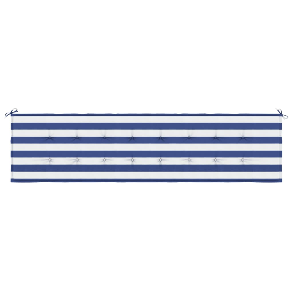 Gartenbank-Auflage Blau&Weiß Gestreift 200x50x4 Stoff