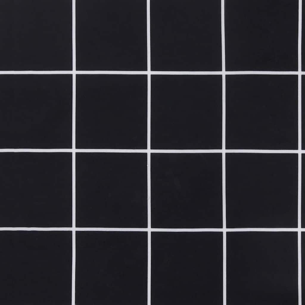 Gartenbank-Auflage Schwarz Karomuster 200x50x4 cm Stoff